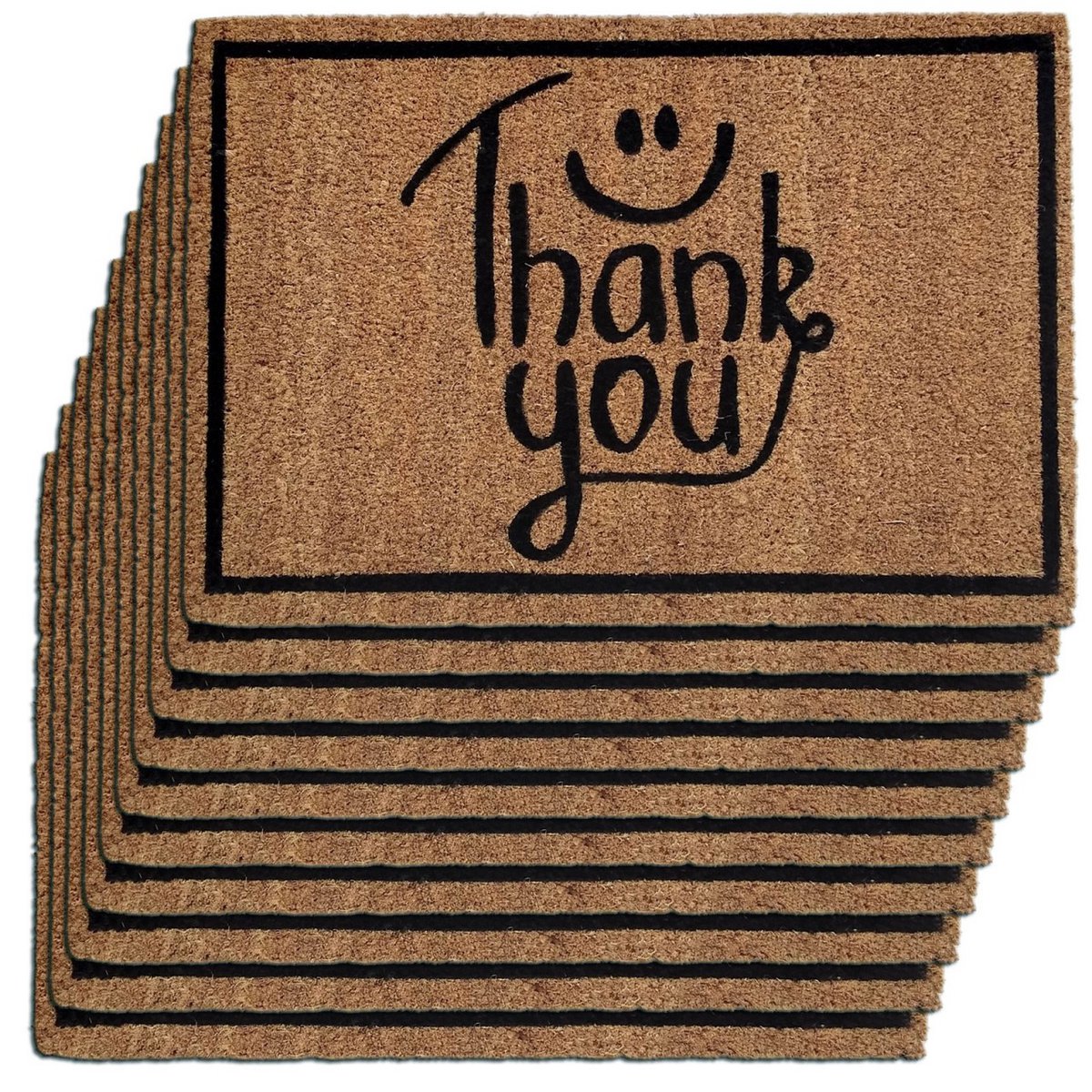 Kokosmat set van 10 60 x 40 cm motief deurmat deurmat deurmat vuilvangmat voordeur