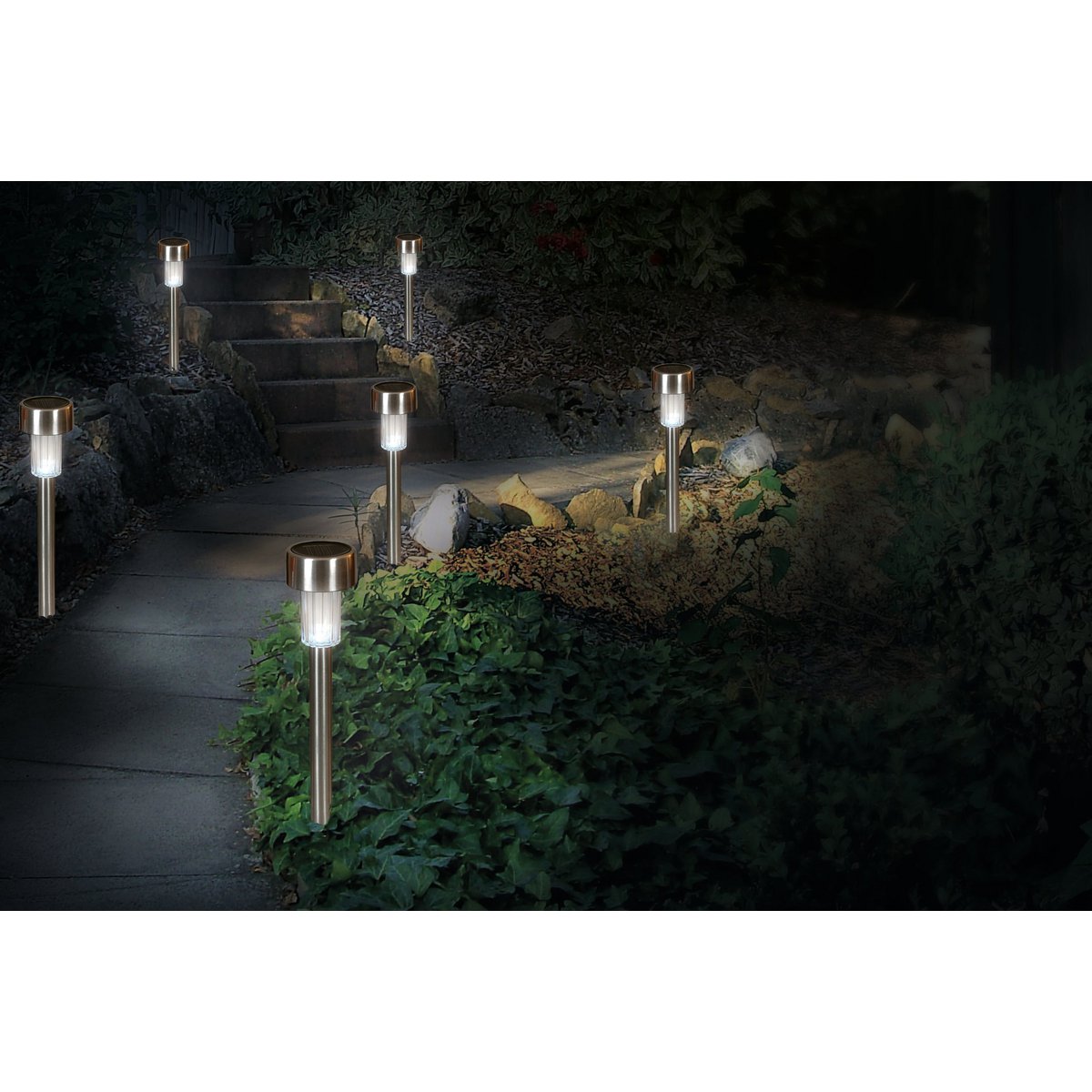 LED-SOLAR-EERDSPIEß "Edda" 8er set