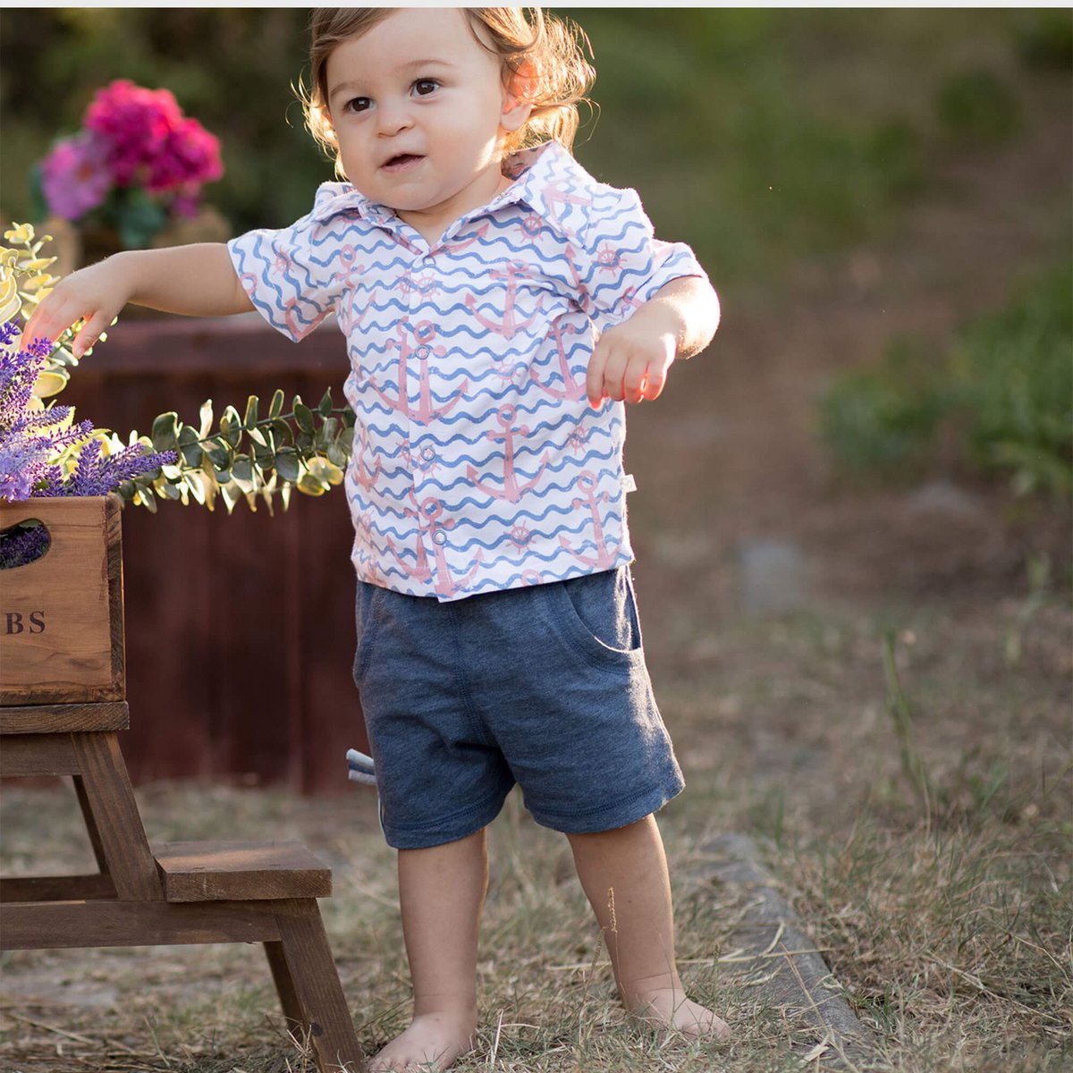 OrganicEra Biologische babyshort, Indigo