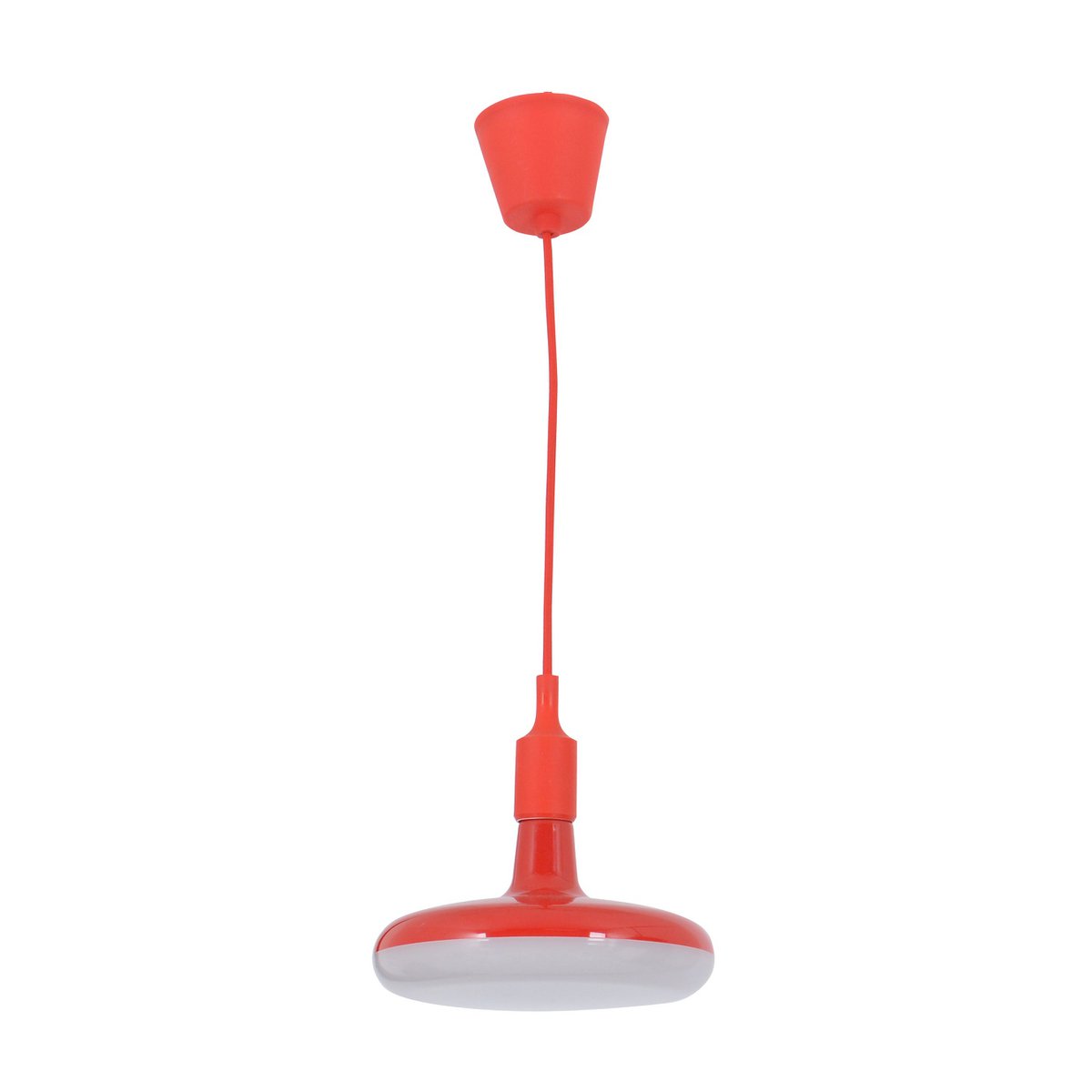 Hanglamp "UFO" LED -rood, hangende lamp gemaakt van plastic met E27 -aansluiting inclusief lamp