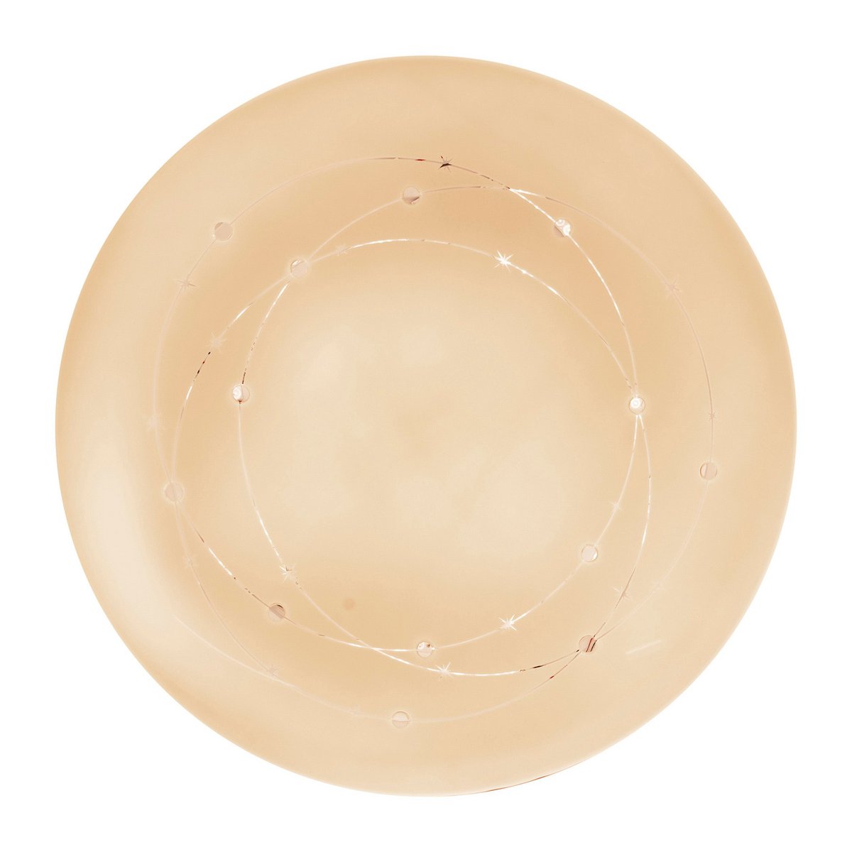 LED -plafondlamp Lissabon met kristaleffect, plafondlamp, metaal en plastic, wit, geïntegreerde LED, verlichting voor woonkamer, kantoor of gang