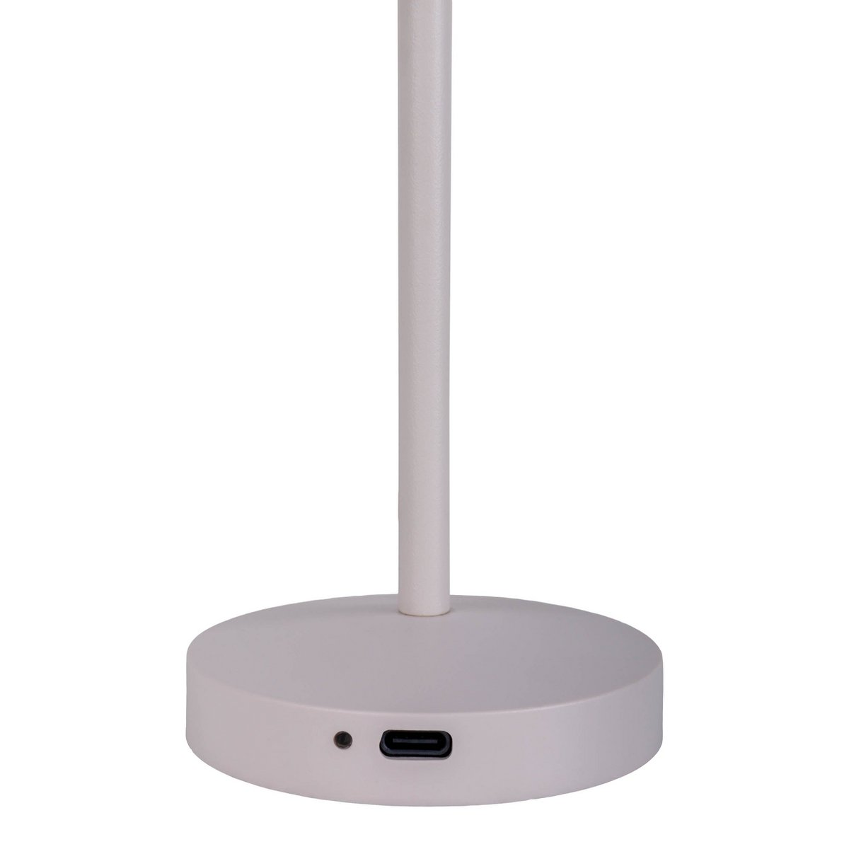 2 Set LED Battery Table Light "Gomba" voor buiten en binnen, gemaakt van metaal en plastic in wit, 18,5 cm hoog