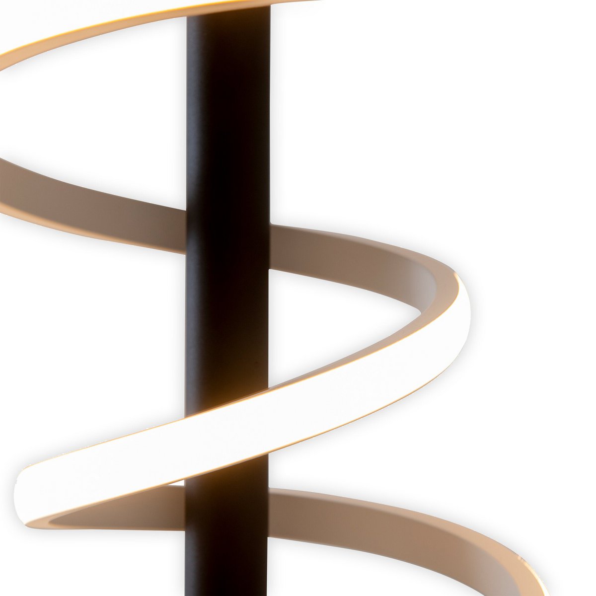 LED -tafellamp "Belleza", moderne metalen en plastic tafellamp in zwart en wit, met stevig gebouwd -in LED's, 50 cm hoog, verlichting voor woonkamer, eetkamer, slaapkamer of kantoor.