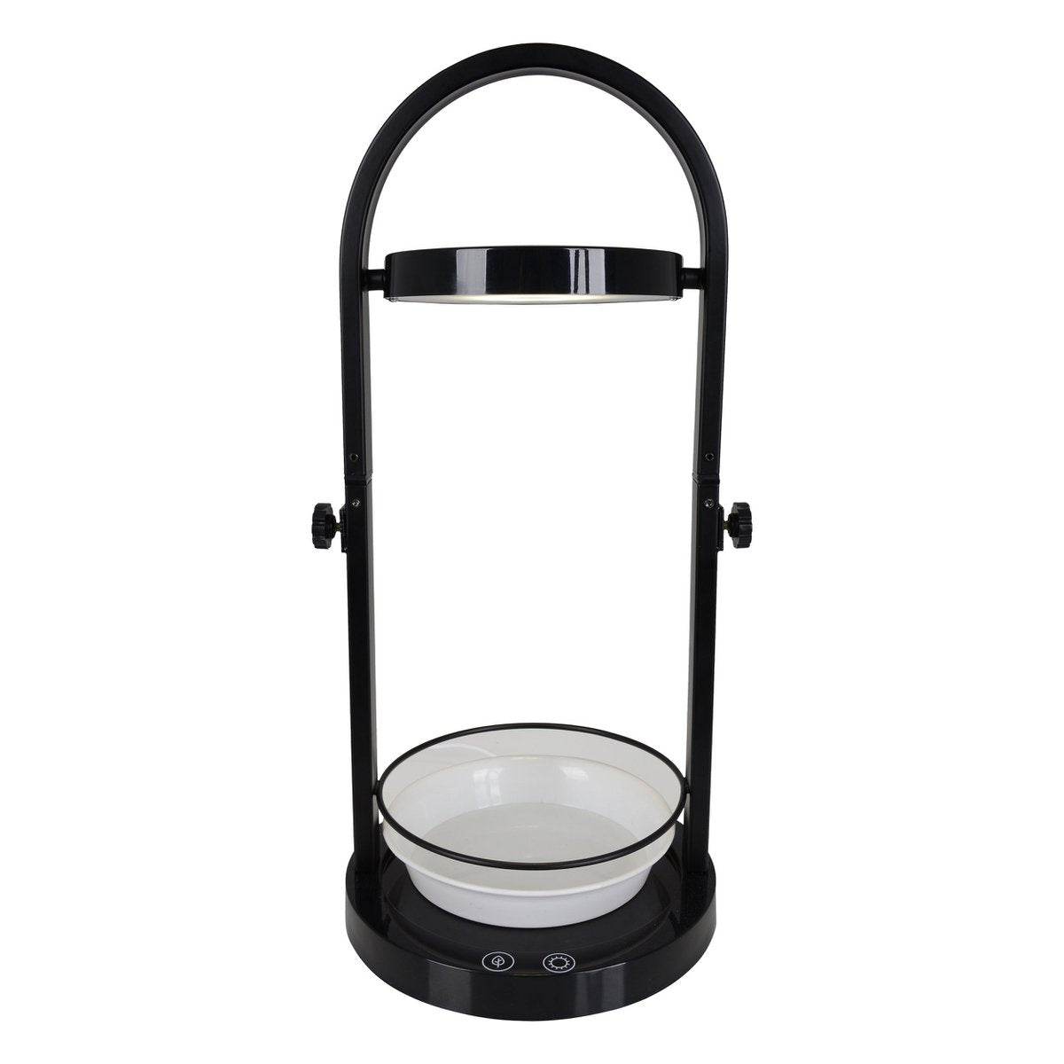 LED -plantentablet Licht 53,5 cm hoog, gemaakt van metaal en plastic in het zwart, met geïntegreerde LED