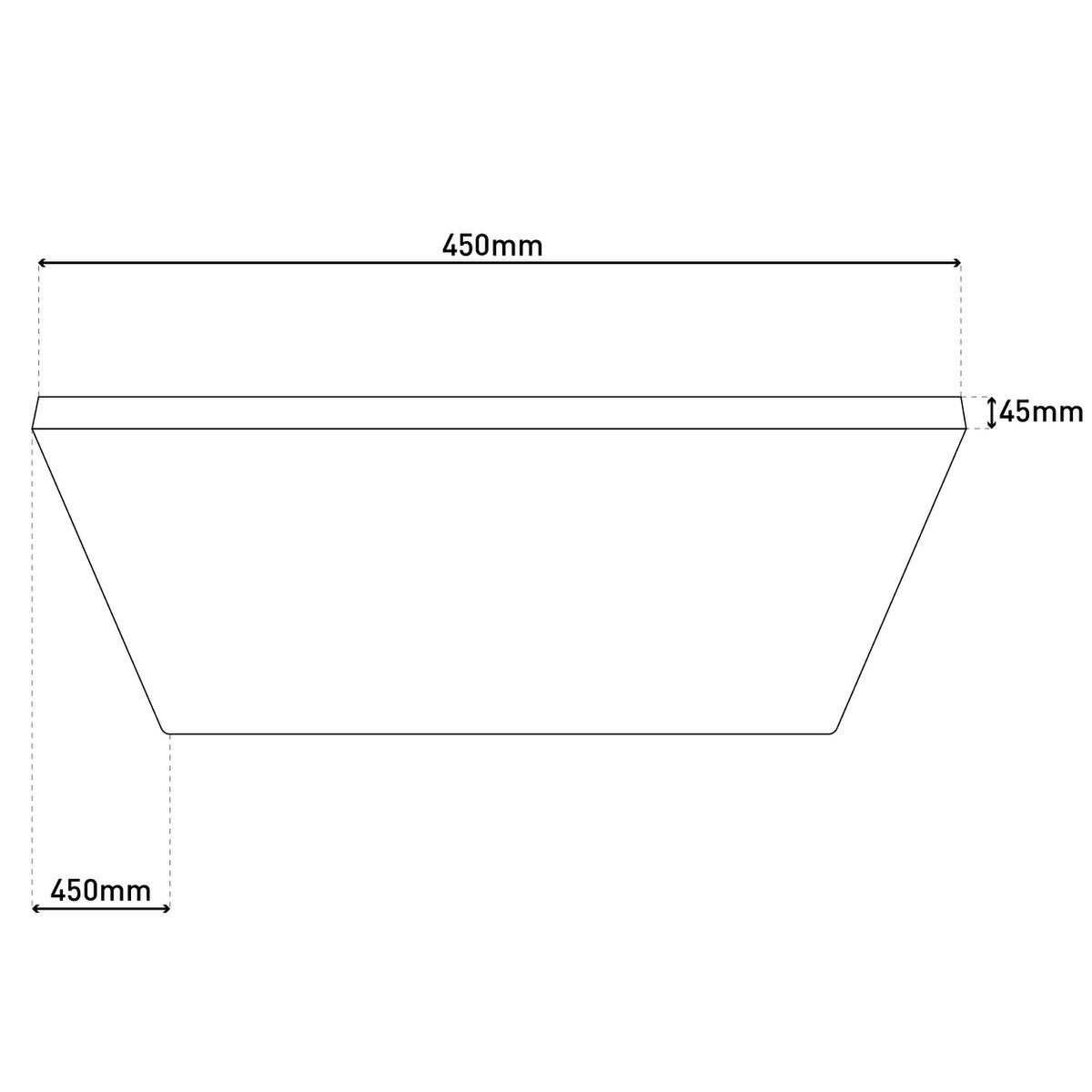 LED -paneel plafondlamp "Carente" zijlengte 45 cm, frameless, vele functies, gemaakt van metaal en plastic, witte, geïntegreerde LED's