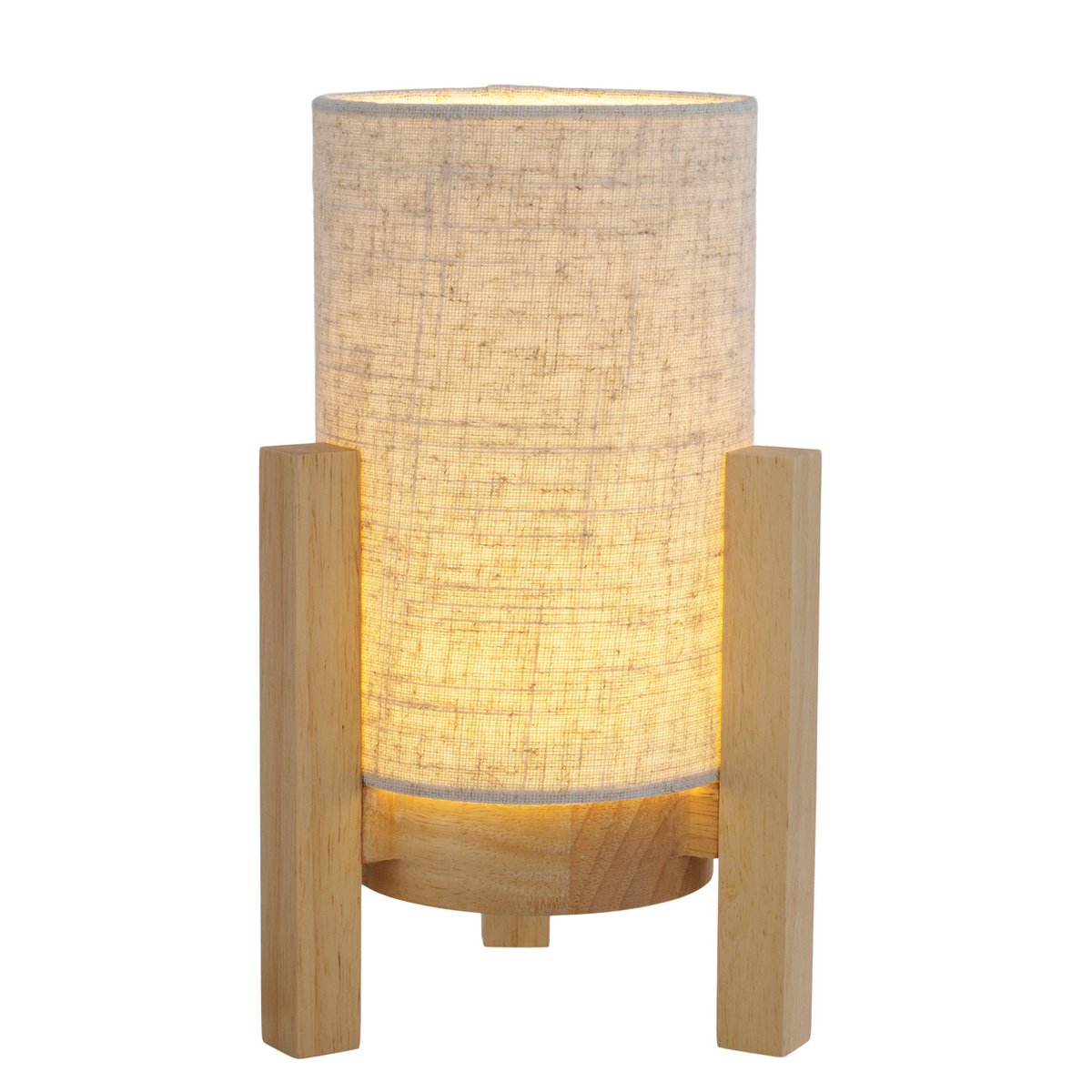 Hartelijke lamp "madita" 25 cm hoog, in wit/natuur, met geïntegreerde LED, dimbaar met aanraaksensor