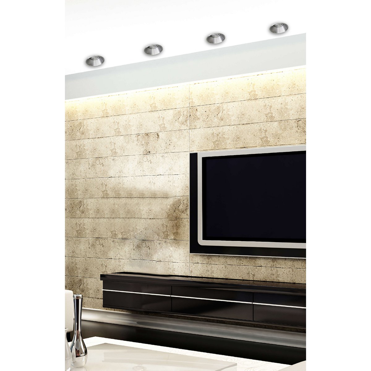 LED -installatieplek "Taro" Ø 9,4 cm, 10 cm diep, gemaakt van aluminium -gekleurd metaal, 6 watt, warm wit