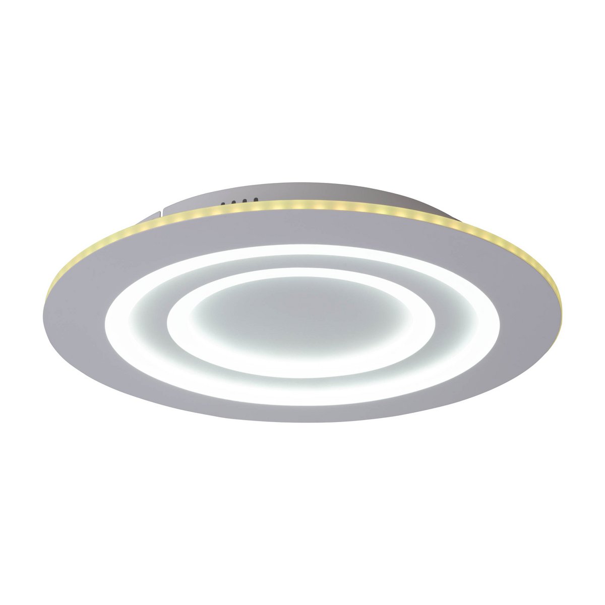 LED-plafondlicht "mirel" Ø 50 cm, 6 cm hoog, metaal en plastic in wit, geïntegreerde LED's, 2400 lm, dimmable, CCT-functie 3000-6500 K, RGB kleurverandering