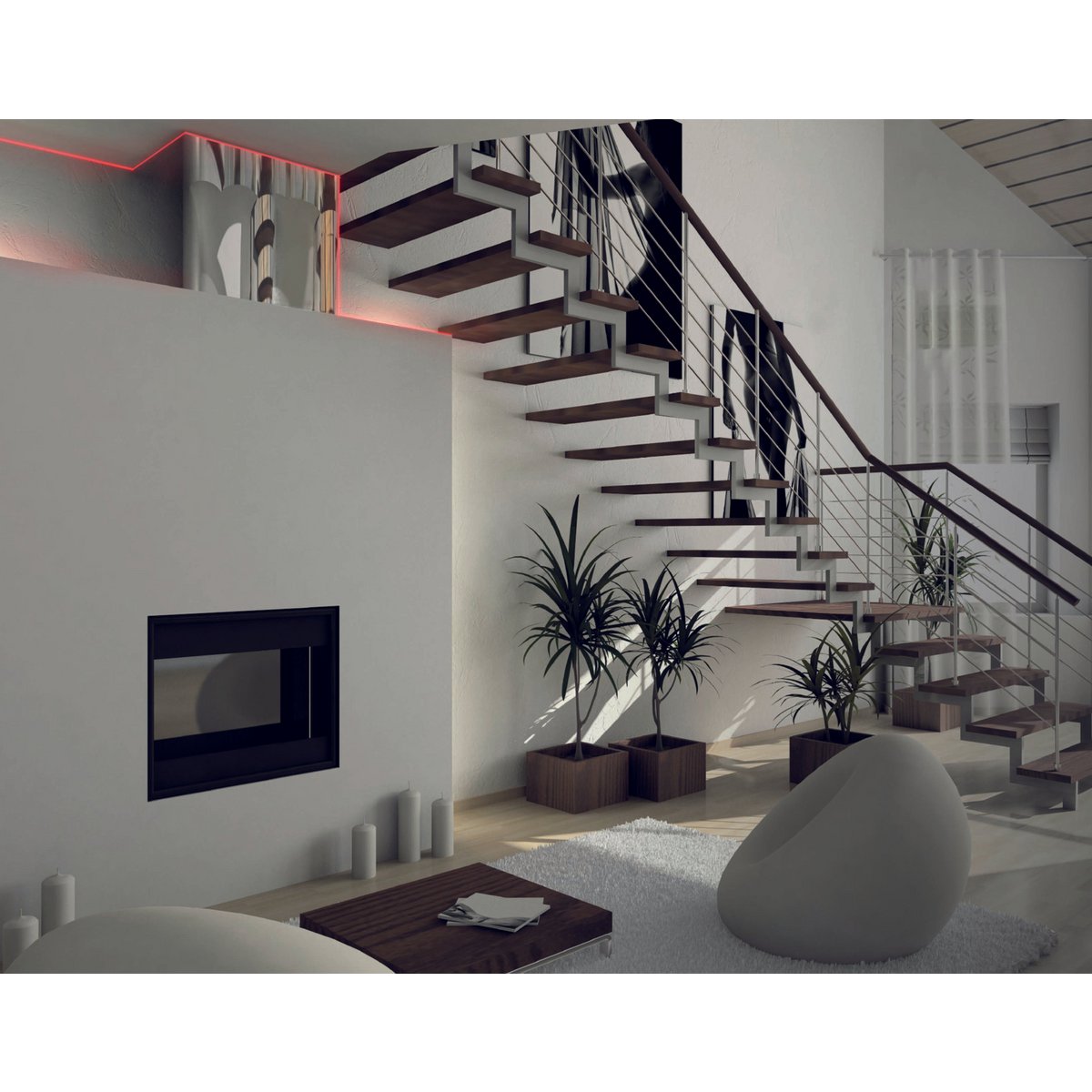 5x 1m RGB LED -streep, met kleurverandering, dimable, inclusief infrarood afstandsbediening