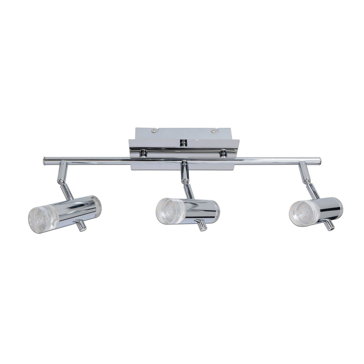 LED -plafondlicht "Garda" 46 cm lang, met geïntegreerde LED's, gemaakt van chroom -gekleurd metaal en acryl