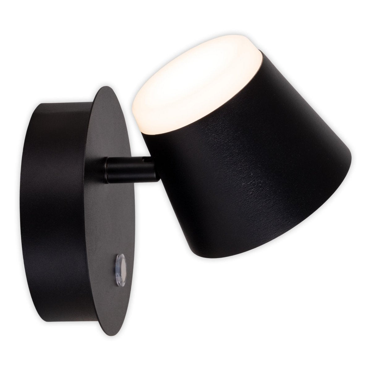 Wordeloos wandlicht "tondo" magnetisch, ca. 12 x 14,5 cm, gemaakt van black metal, voor binnen