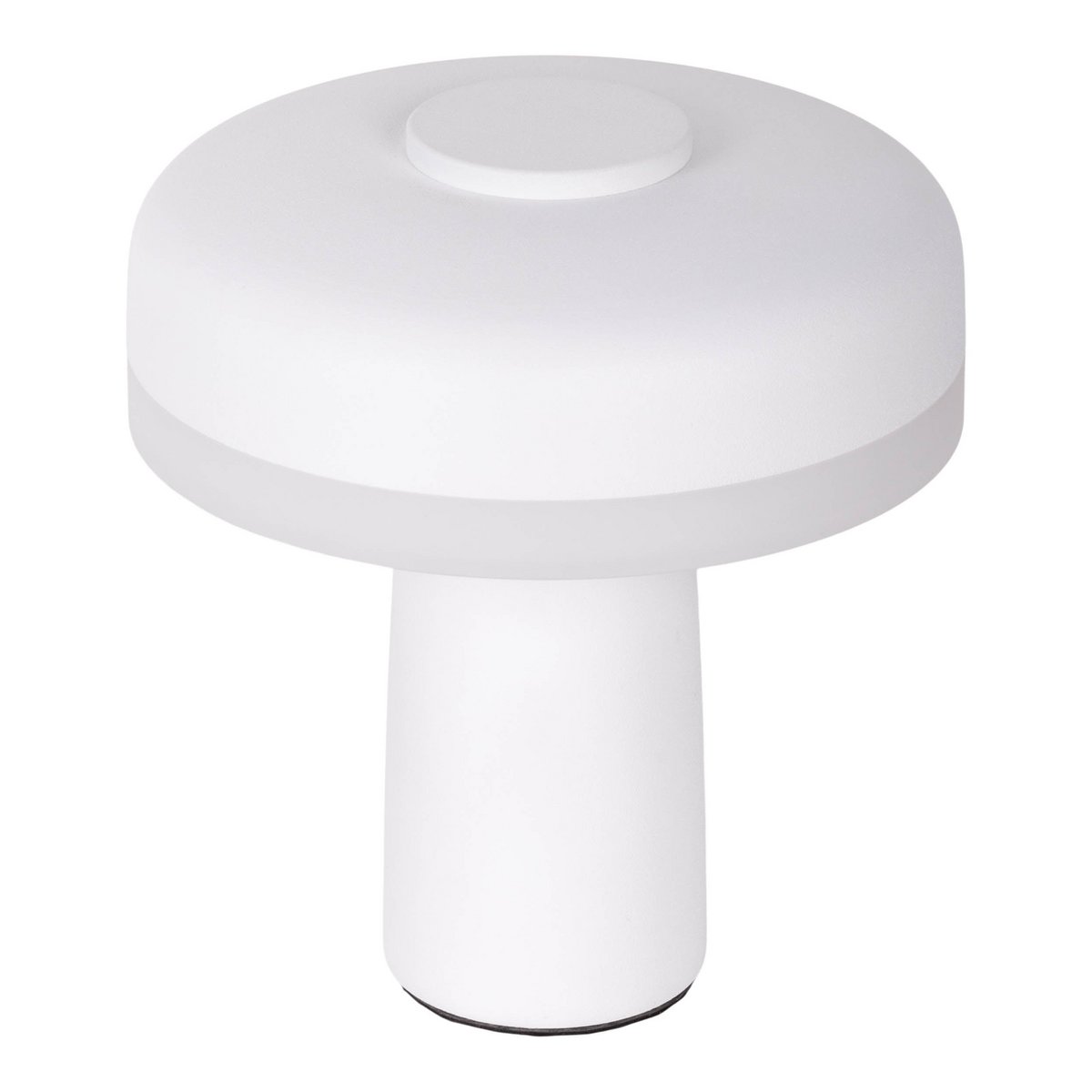 Draadloos tafellicht "Pilu", 16,5 cm hoog, boven Ø van 15 cm, metaal in wit, wit plastic, geïntegreerde LED's, 280 lumen, dimpelbaar door aanraaksensor, warm wit wit