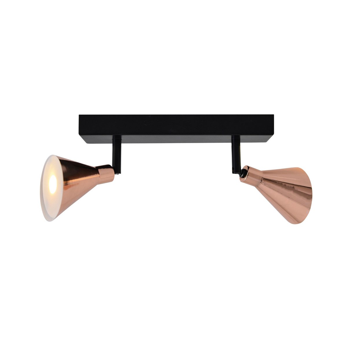 2 LED-wand u. Plafondspot "Koper"