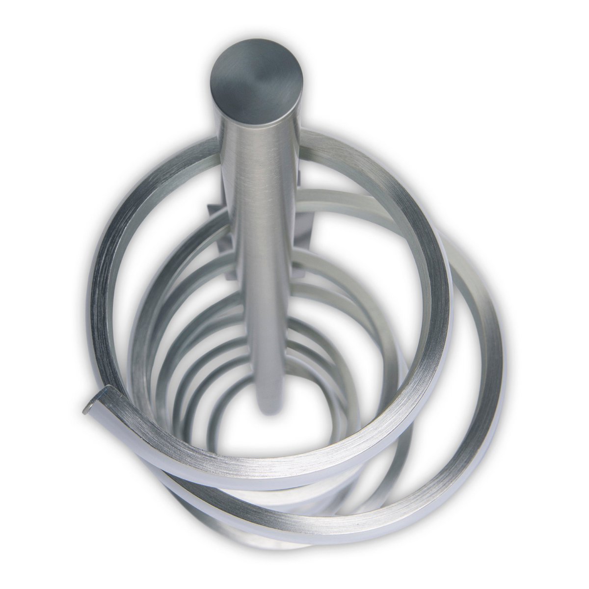 LED -plafondlamp "Belleza", moderne metalen plafondlamp en plastic in nikkel mat en wit, met stevig gebouwd -in LED's, 100 cm lang. De ideale verlichting voor woonkamer, eetkamer of keuken.