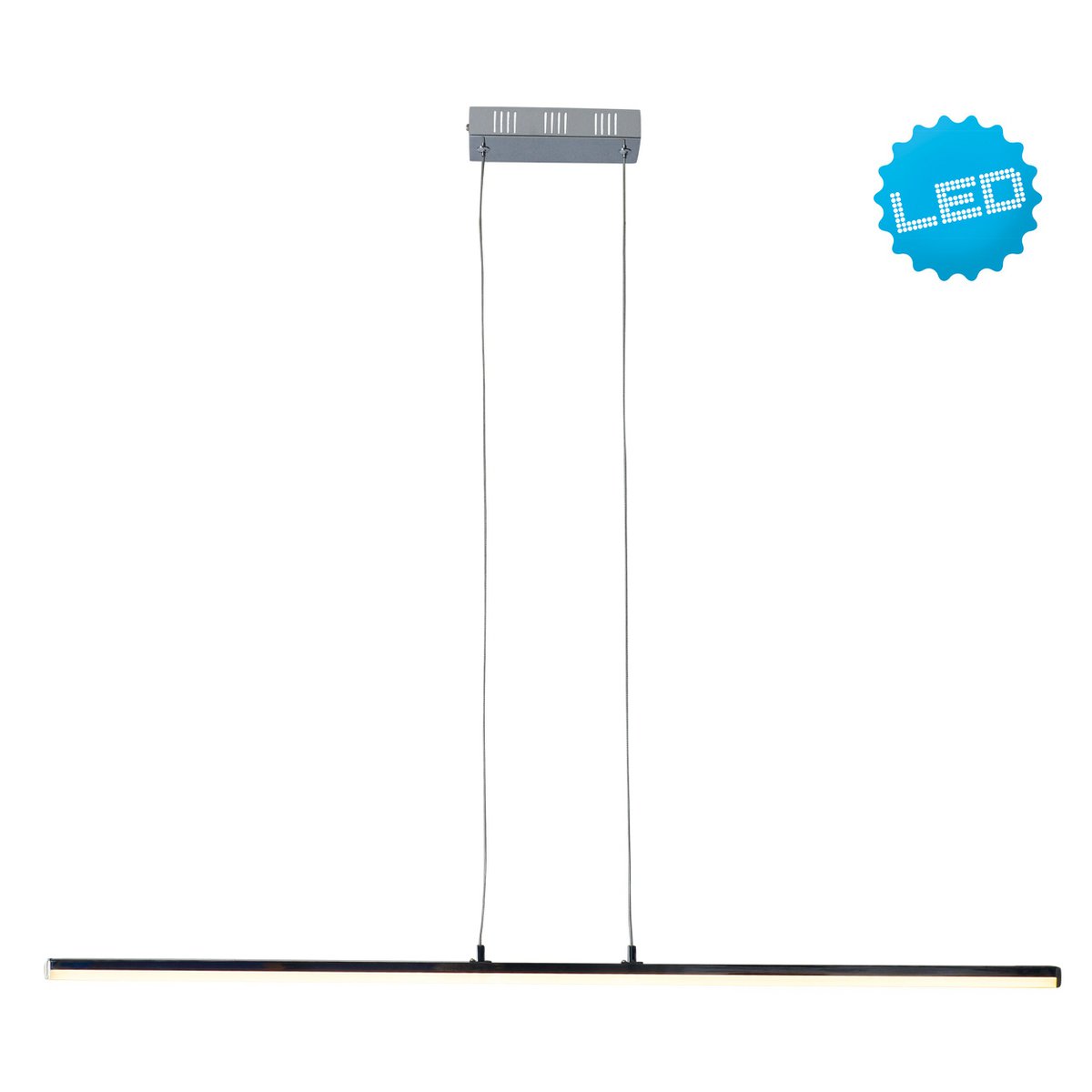 LED hanglamp "balk" gemaakt van metaal en plastic in stalen blank, met geïntegreerde LED