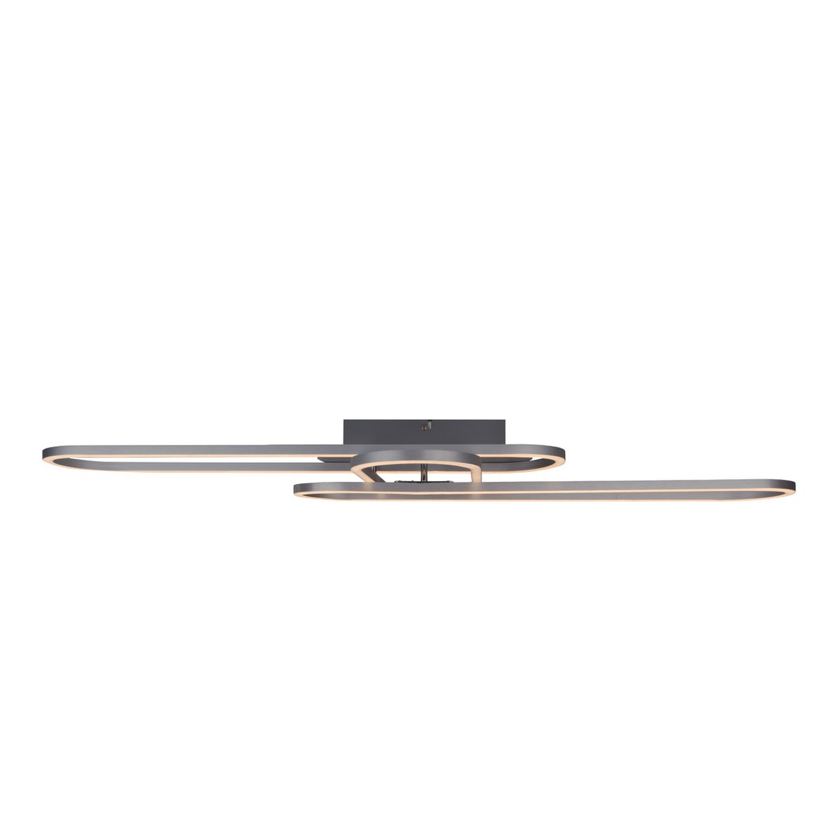 LED CCT-plafondlamp "Carlon" gemaakt van Matt-Silver Aluminium en Plastic, met geïntegreerde LED, 120 cm lang