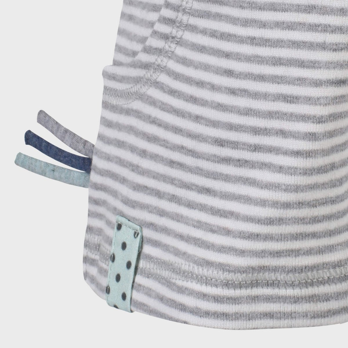OrganicEra biologische babyshort, grijs gestreept