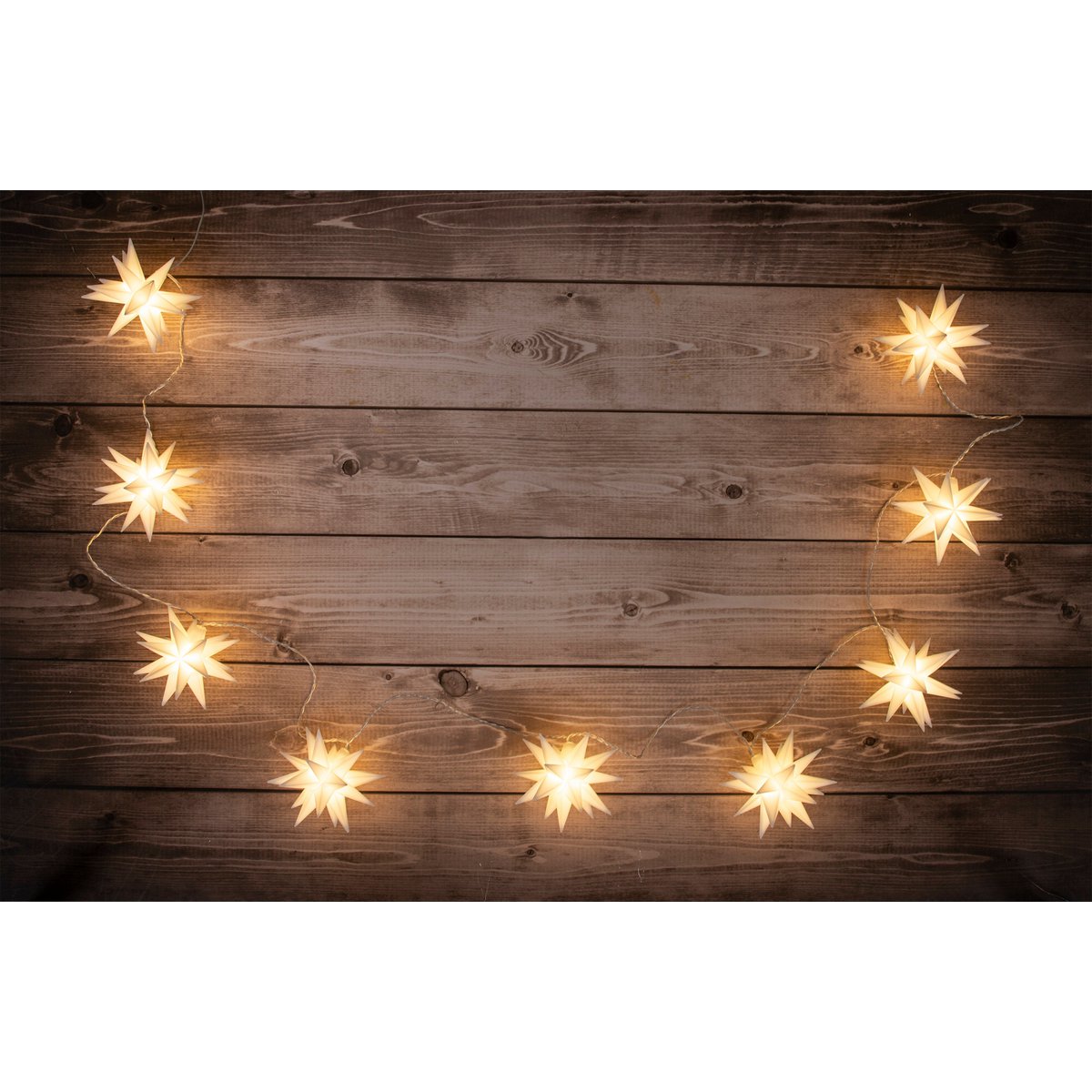9 serie buiten LED Kerstmis lichte keten 3D-sterren /kerstlichten-wit