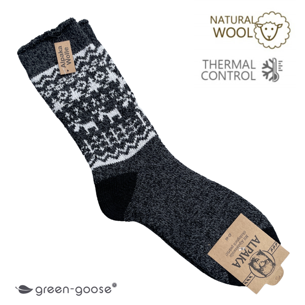 green-goose Alpaca Herensokken- 2 Paar - 100%