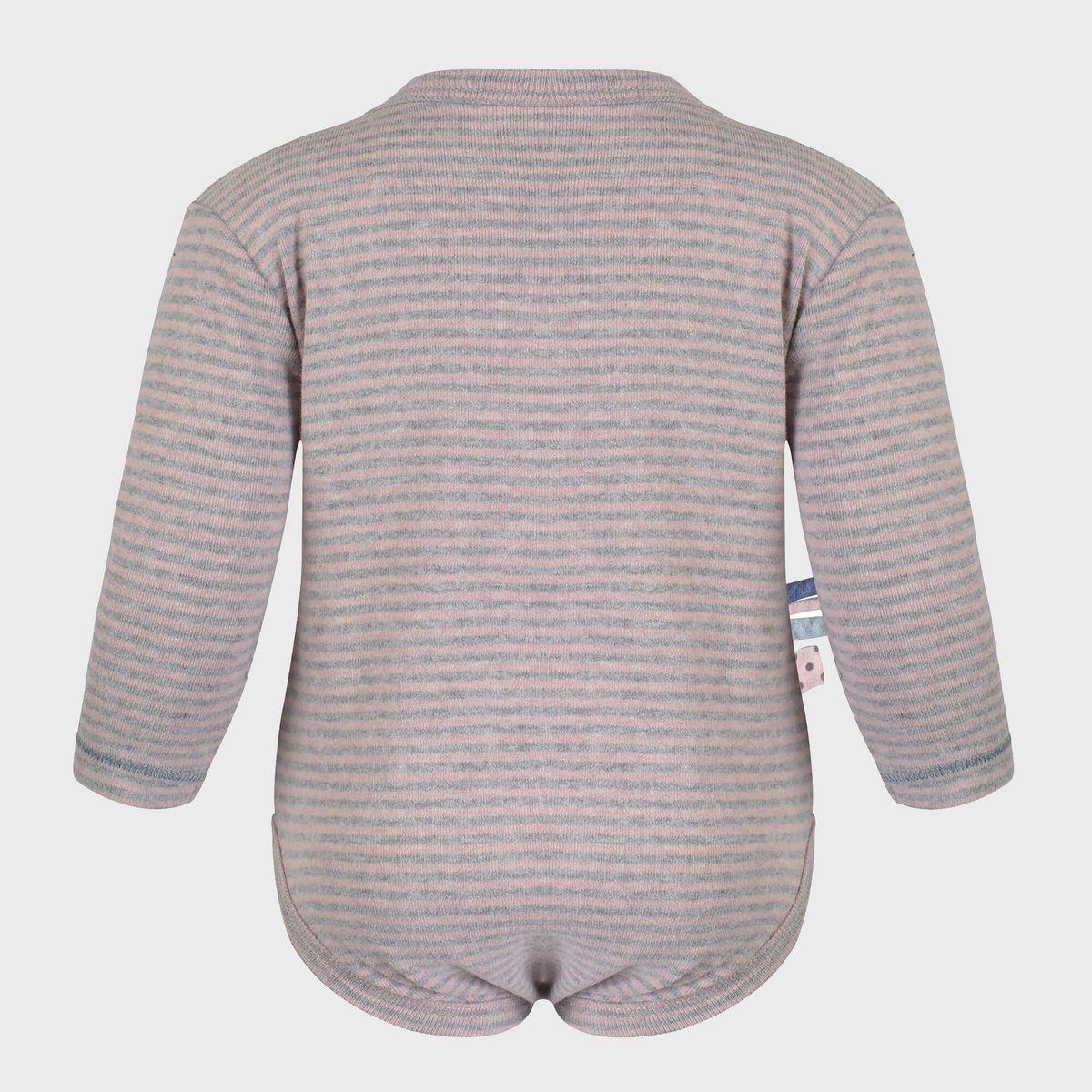 OrganicEra Organic Baby L/S Kimono body, roze gestreept