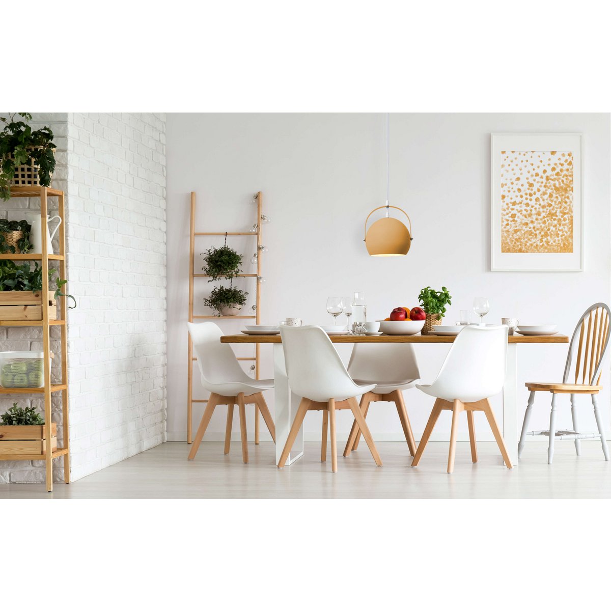 Hanger lamp "Colorado" oranje Ø ca. 25 cm, metaal, E27 -aansluiting, verlichting voor woonkamer, eetkamer, kinderkamer