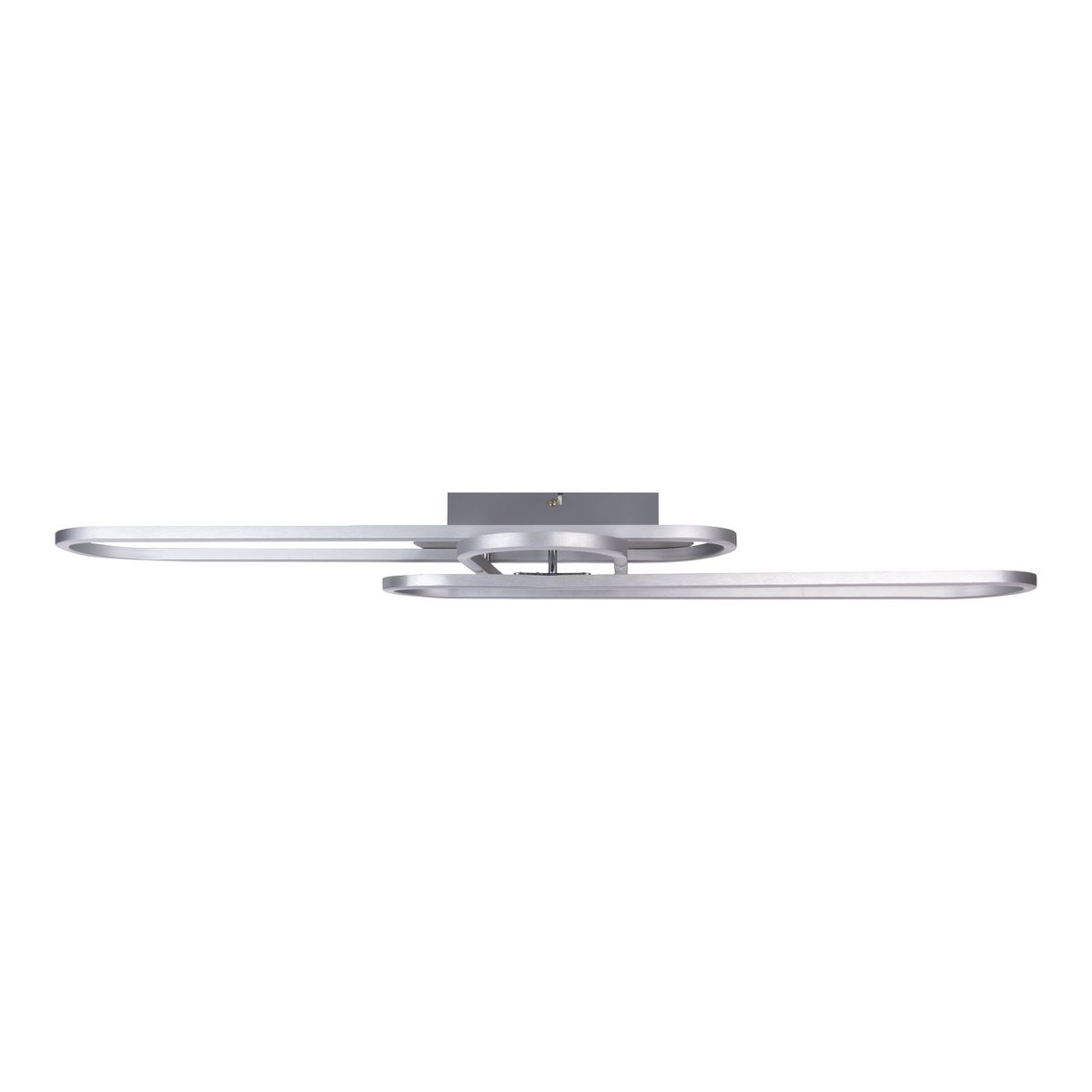 LED CCT-plafondlamp "Carlon" gemaakt van Matt-Silver Aluminium en Plastic, met geïntegreerde LED, 120 cm lang