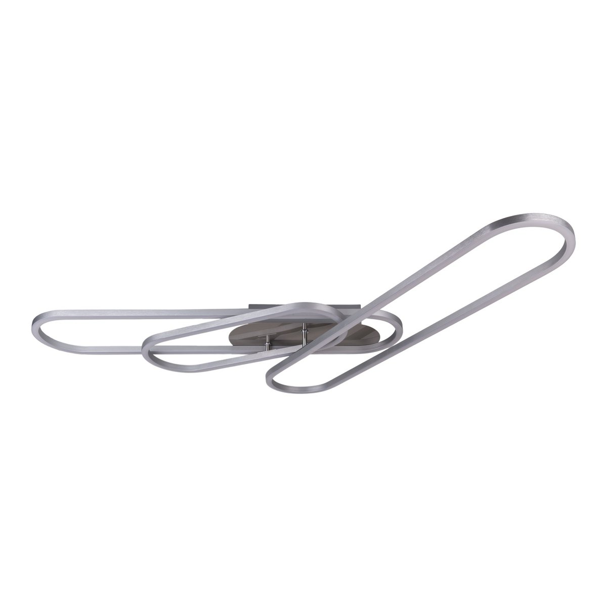 LED CCT-plafondlamp "Carlon" gemaakt van Matt-Silver Aluminium en Plastic, met geïntegreerde LED, 120 cm lang