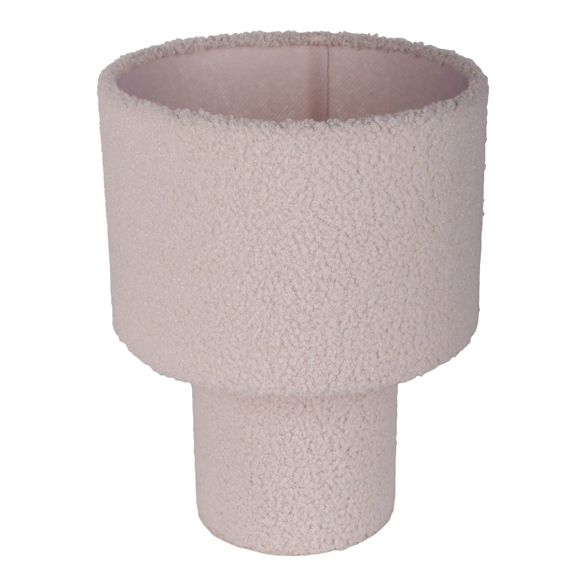 Tabellamp "Fluffy" met tekstbladen en voet in wit, E27, ca. 31 cm hoog