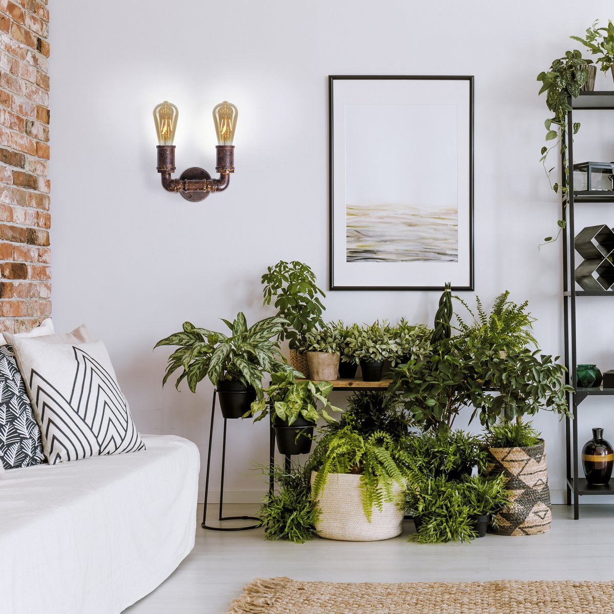 Metalen wandlamp "Vantaa"