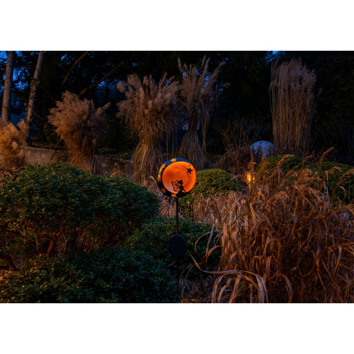 LED Solar Earth Spit "Elfe", voor buiten, metaal en plastic aarde spit in bruin, met geïntegreerde LED