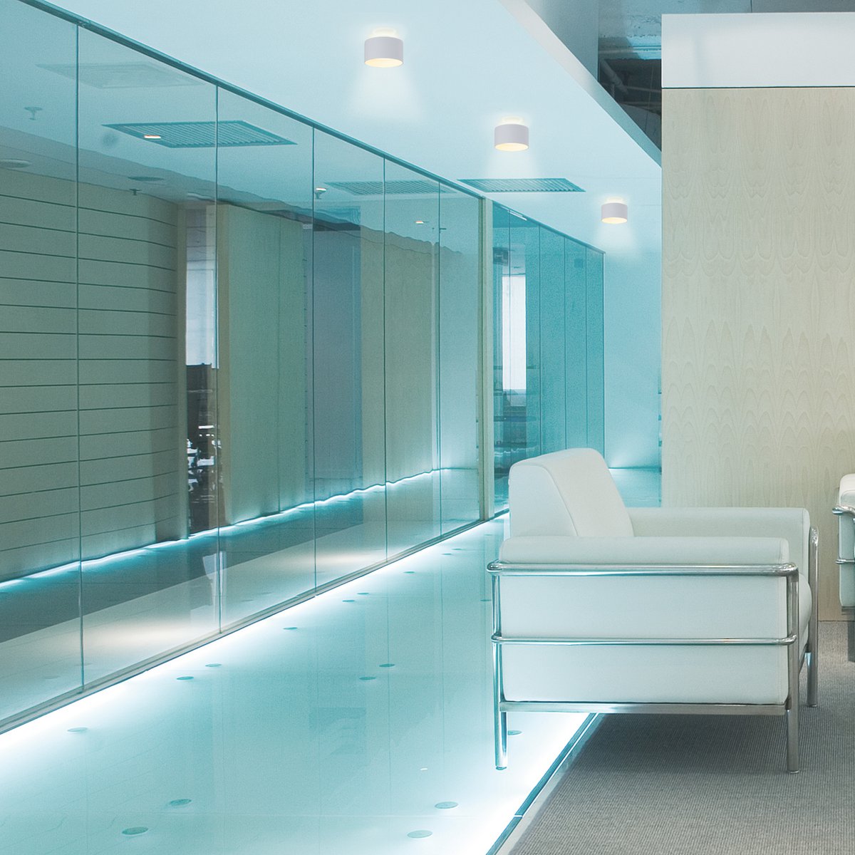 LED spot "Trios" d: 14cm wit