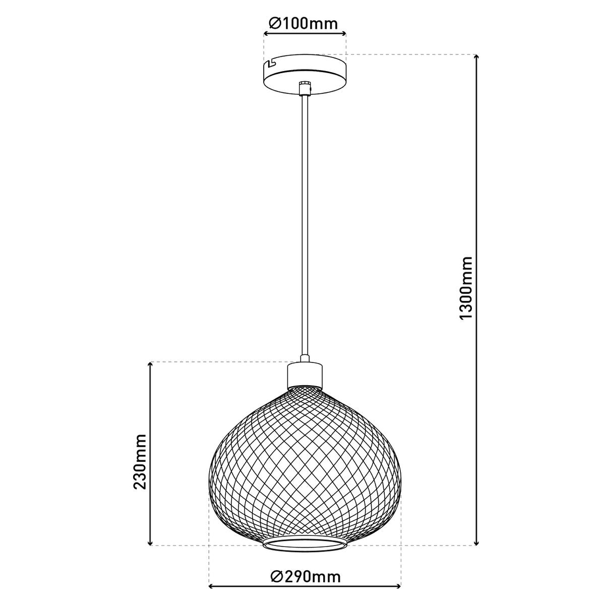 Glas-Pendelleuchte "Surrat" d: 29cm