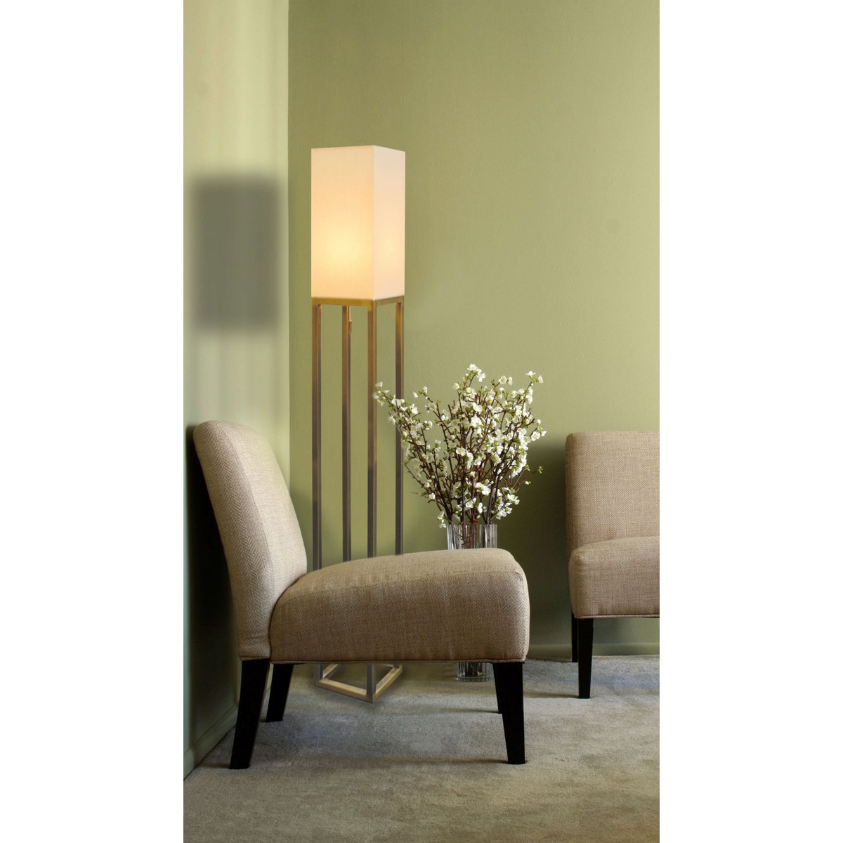 Standing Lamp H: 150 cm Beige "Alfa"