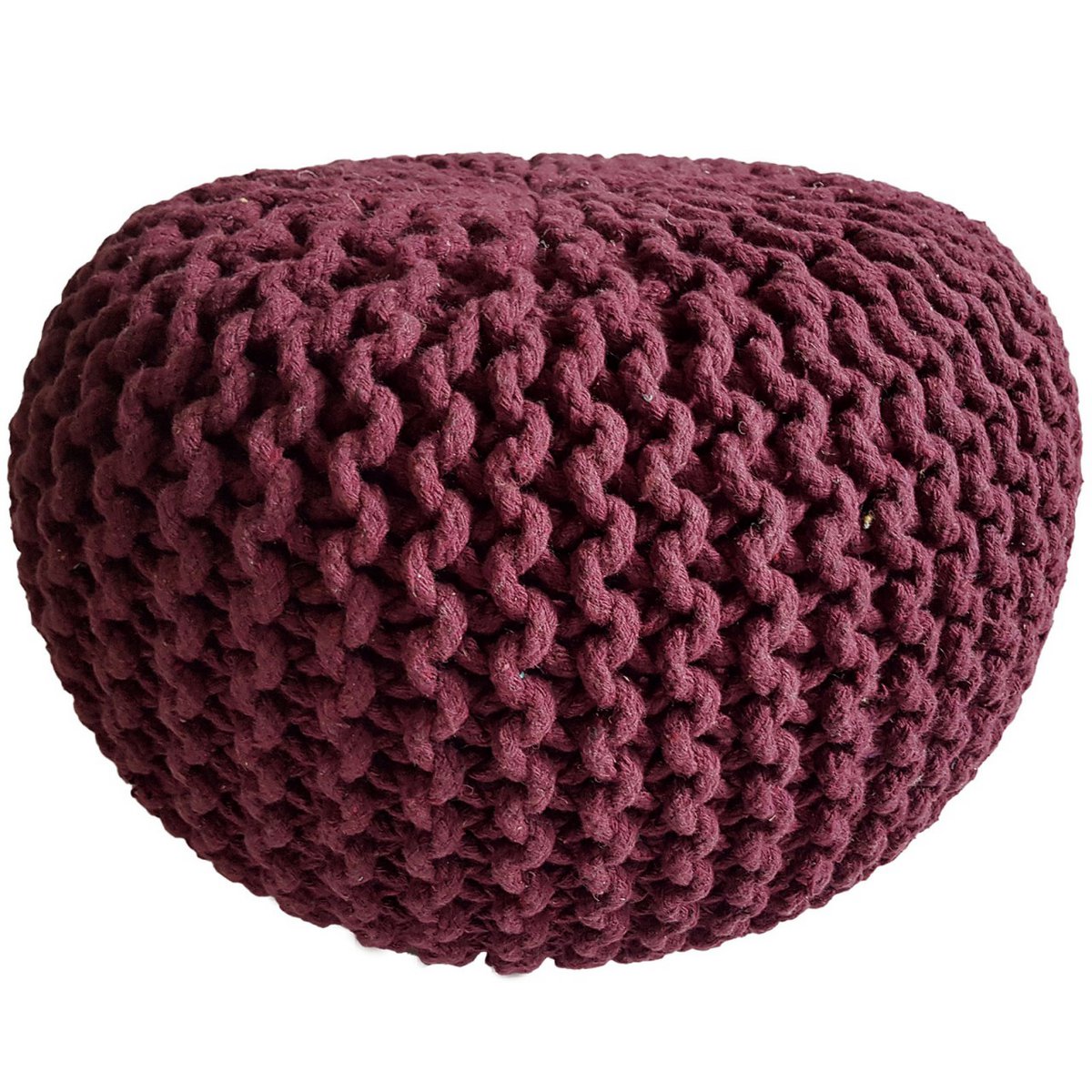 Brei -ontlasting pouf Ø 45 H 30 cm cm stoel pouf breien vloer kussen