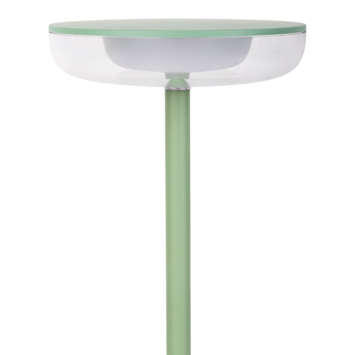 Noteloze tabletlamp "PASI" voor buiten en binnen, gemaakt van metaal en plastic in mint, dimbaar, met aanraking en geheugenfunctie, ca. 26 cm hoog
