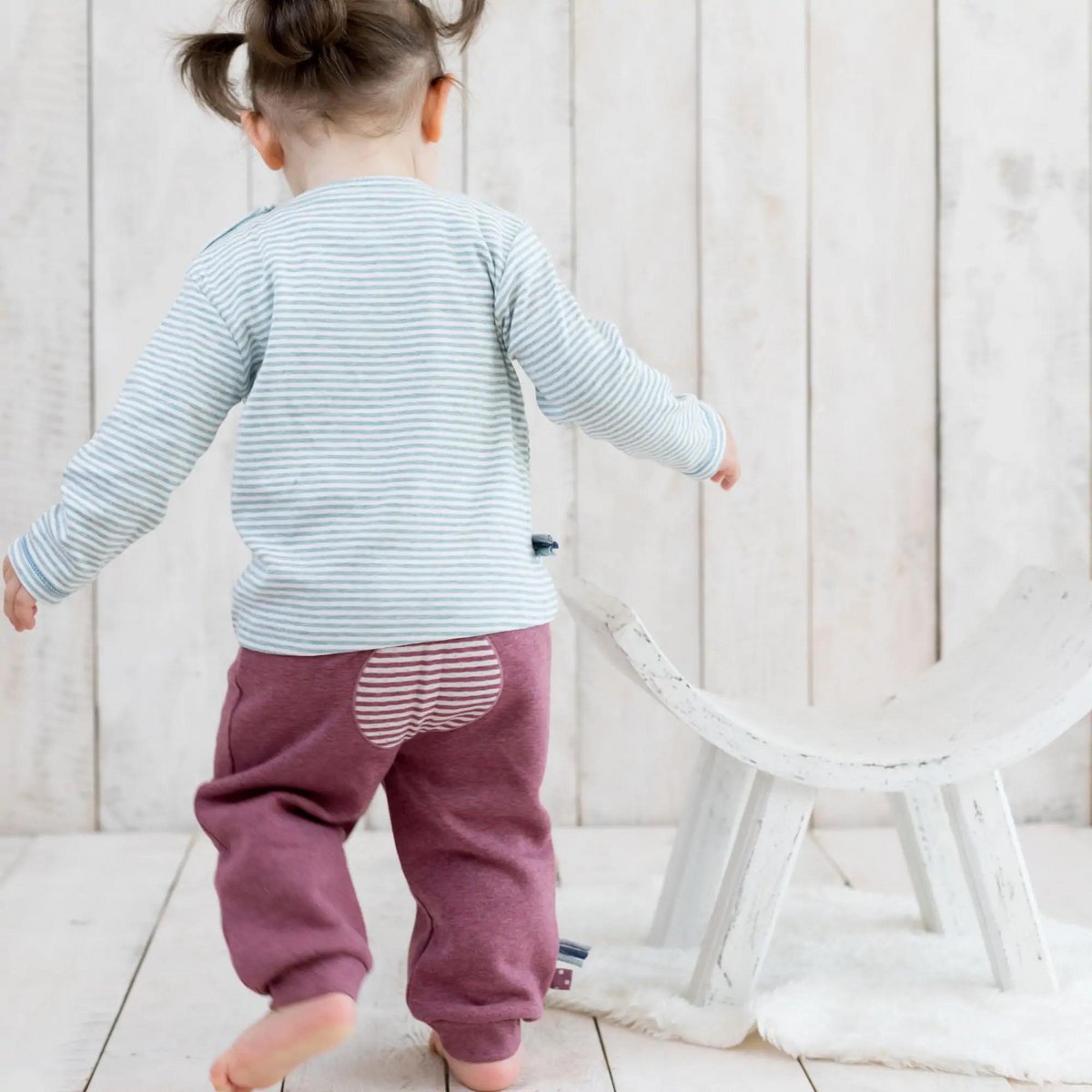 OrganicEra Biologische baby-joggingbroek, bordeaux