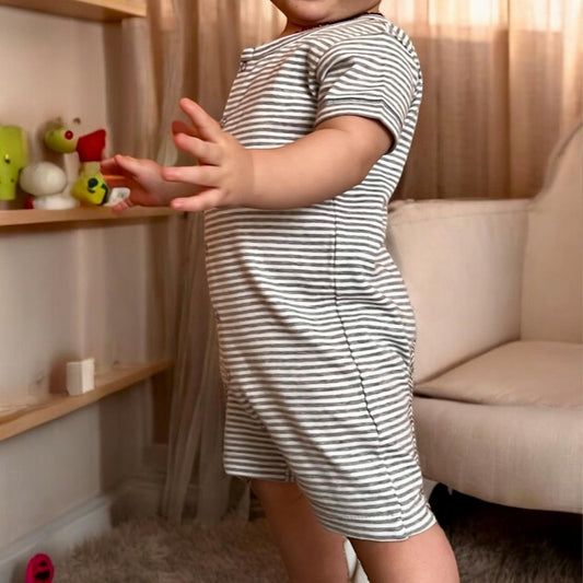OrganicEra Biologische babyromper, grijs