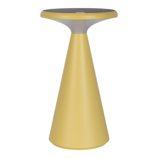 Zonne -batterijlamp "Palu" voor buiten en binnen, gemaakt van plastic in geel, 20 cm hoog