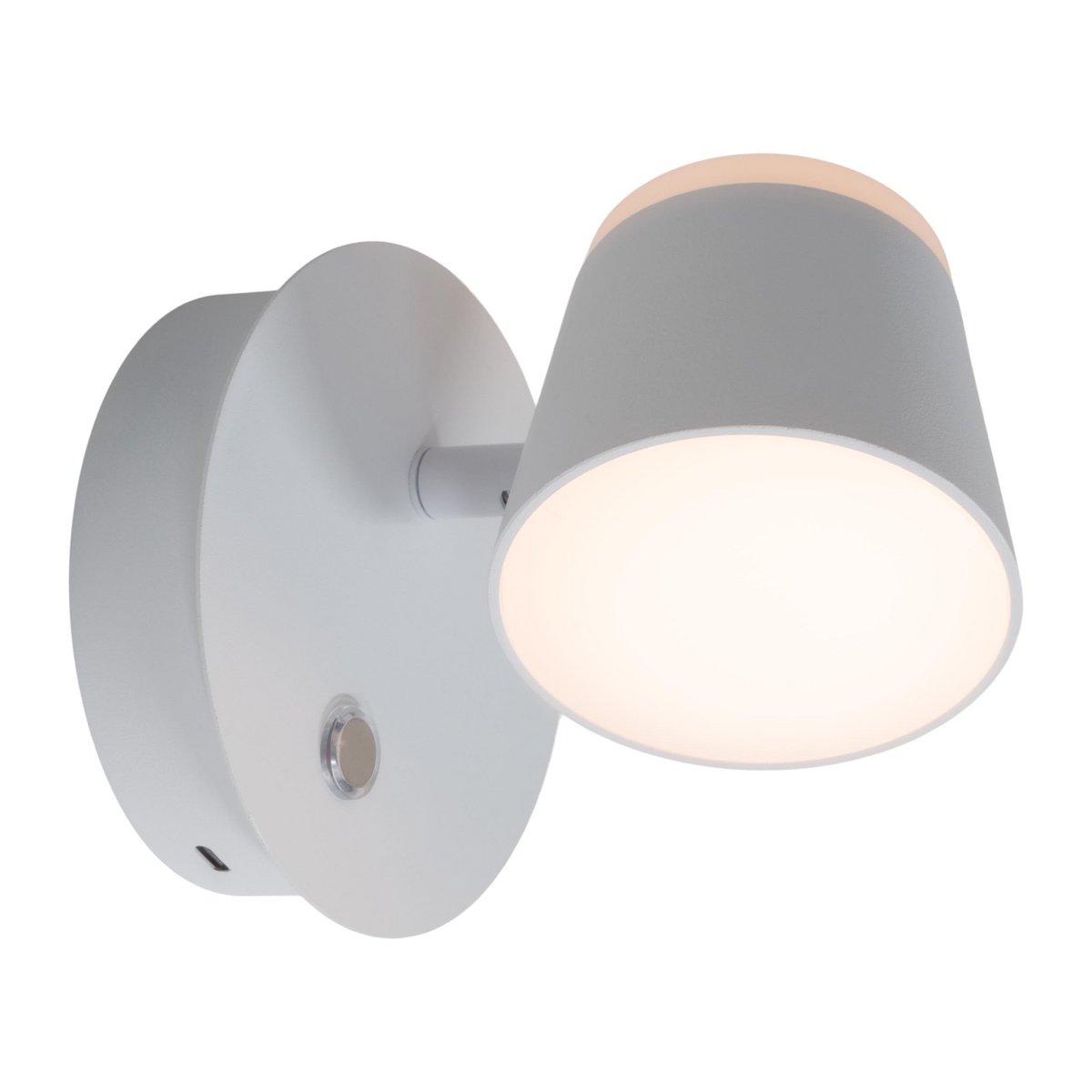 Snaveleloos wandlicht ", ongeveer 12 x 14,5 cm, gemaakt van wit metaal, voor binnen