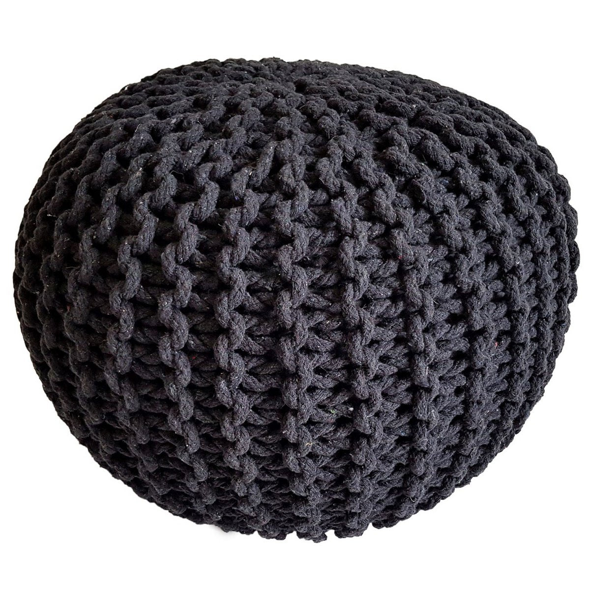 Brei -ontlasting pouf Ø 45 H 30 cm cm stoel pouf breien vloer kussen