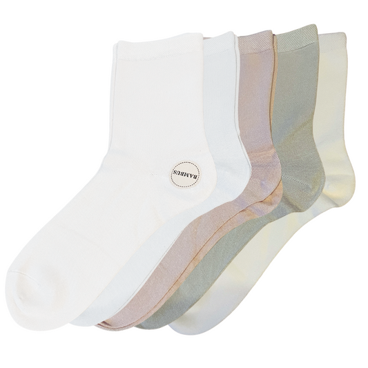 green-goose Bamboe Dames Sokken - Pastel - 5 Paar - 95%