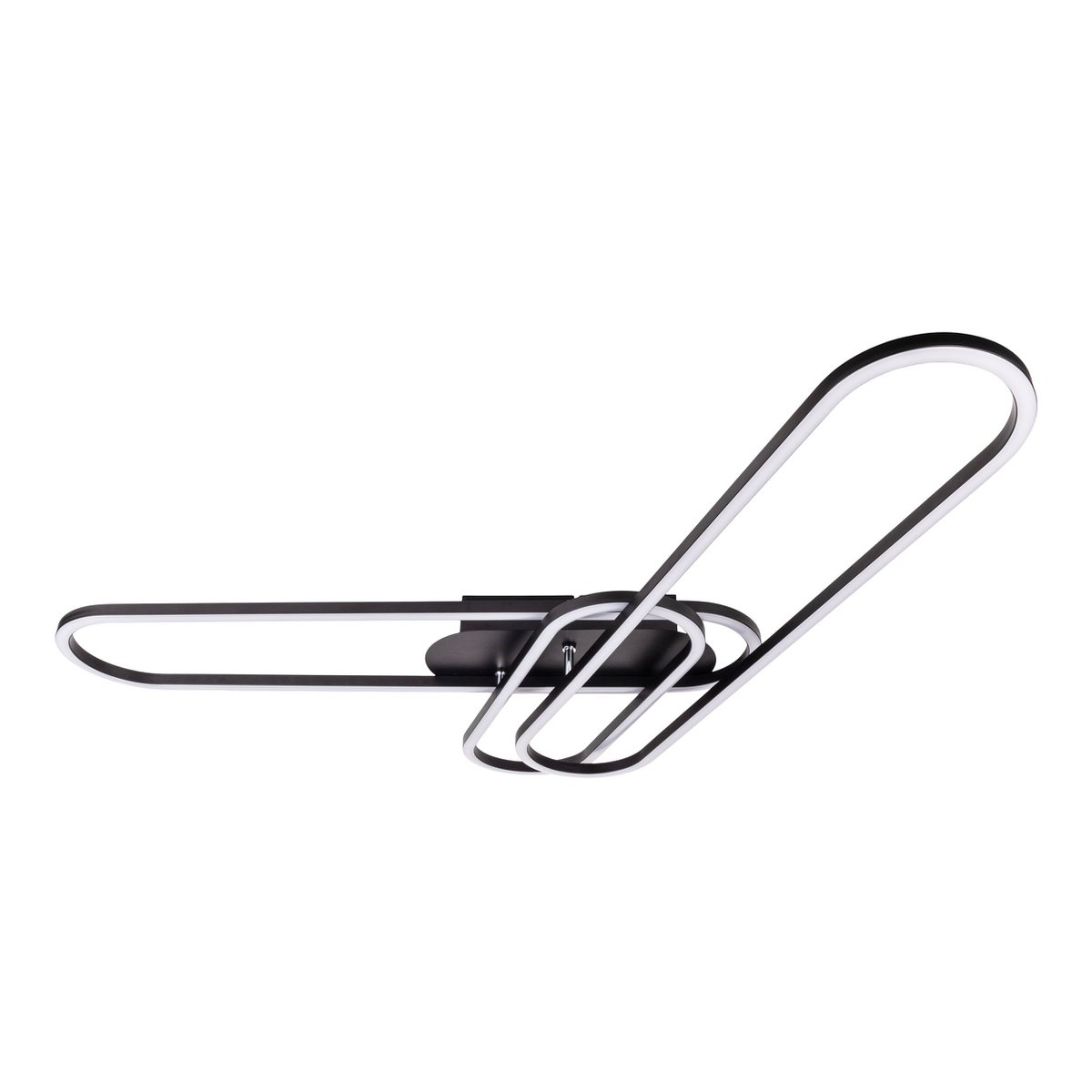 LED CCT -plafondlicht "Carlon" gemaakt van Matt Black Aluminium en Plastic, met geïntegreerde LED, 120 cm lang