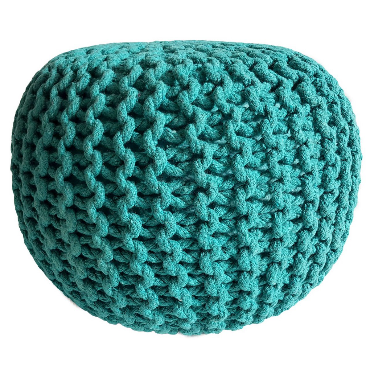 Brei -ontlasting pouf Ø 45 H 30 cm cm stoel pouf breien vloer kussen