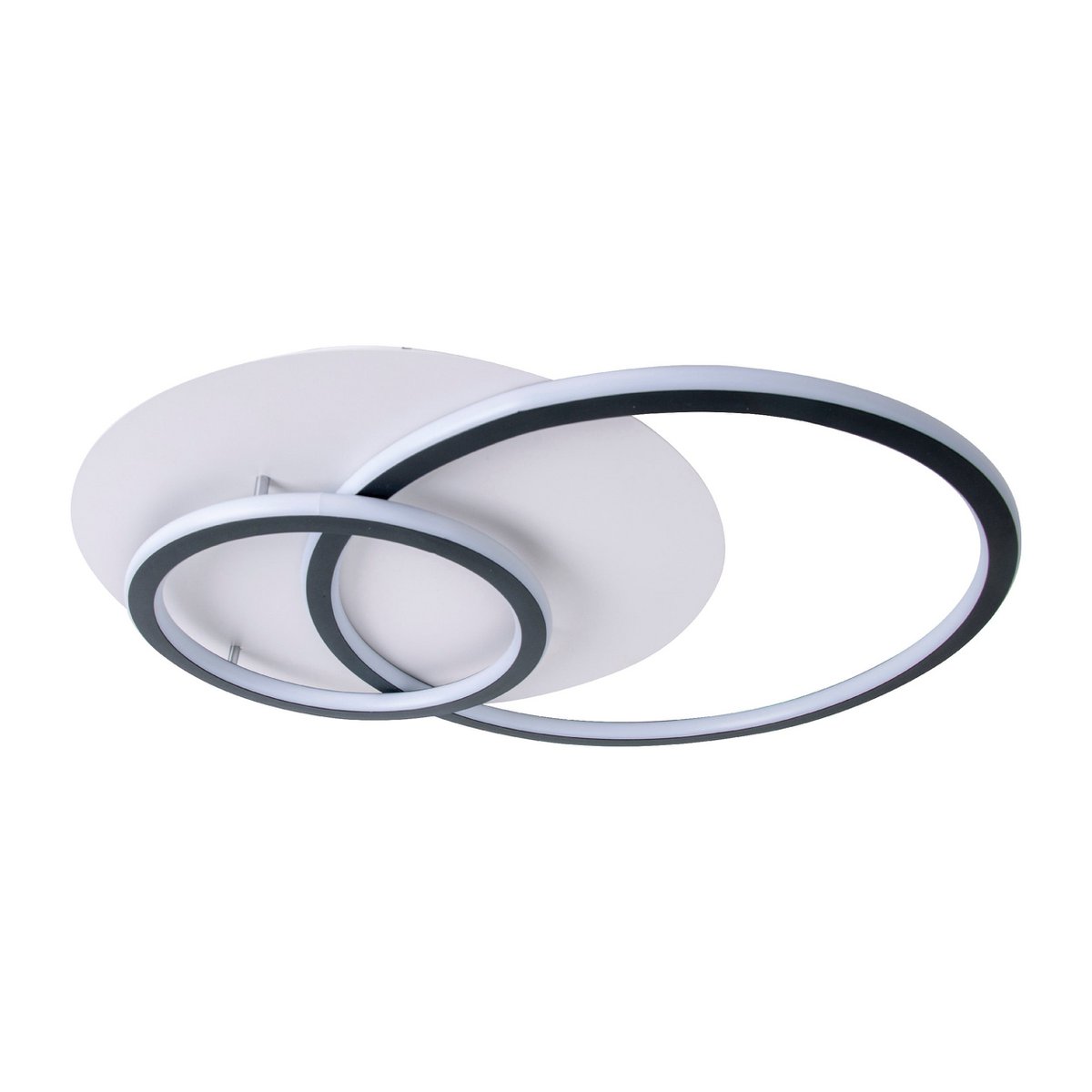 LED -plafondlamp "Kirk", gemaakt van metaal in zwart, geïntegreerde LED's, verlichting voor woonkamer, kantoor of toegangsruimte