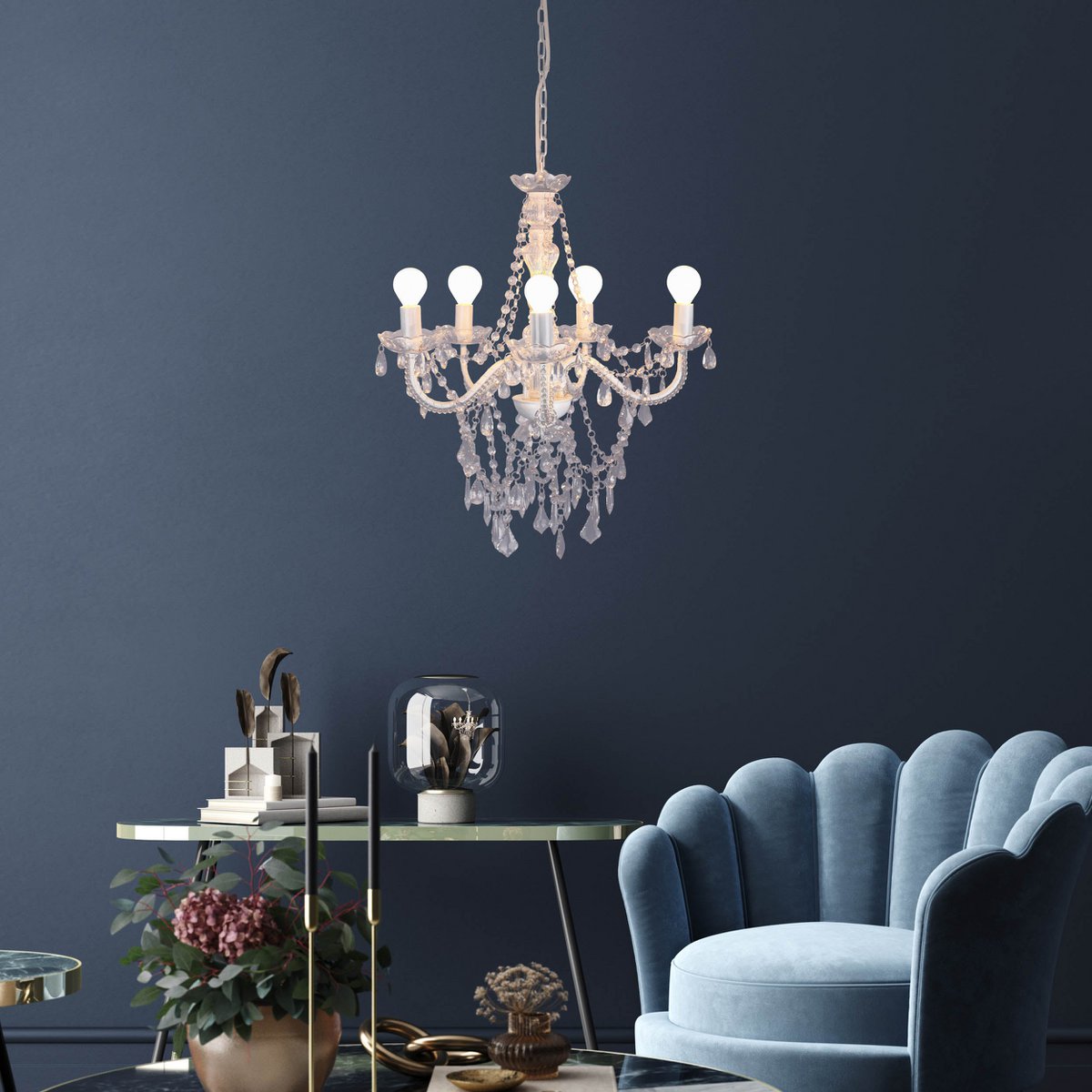 6 Set LED -lamp met E14 -aansluiting, peervorm 4 watt, gemaakt van metaal en glas, melkachtig