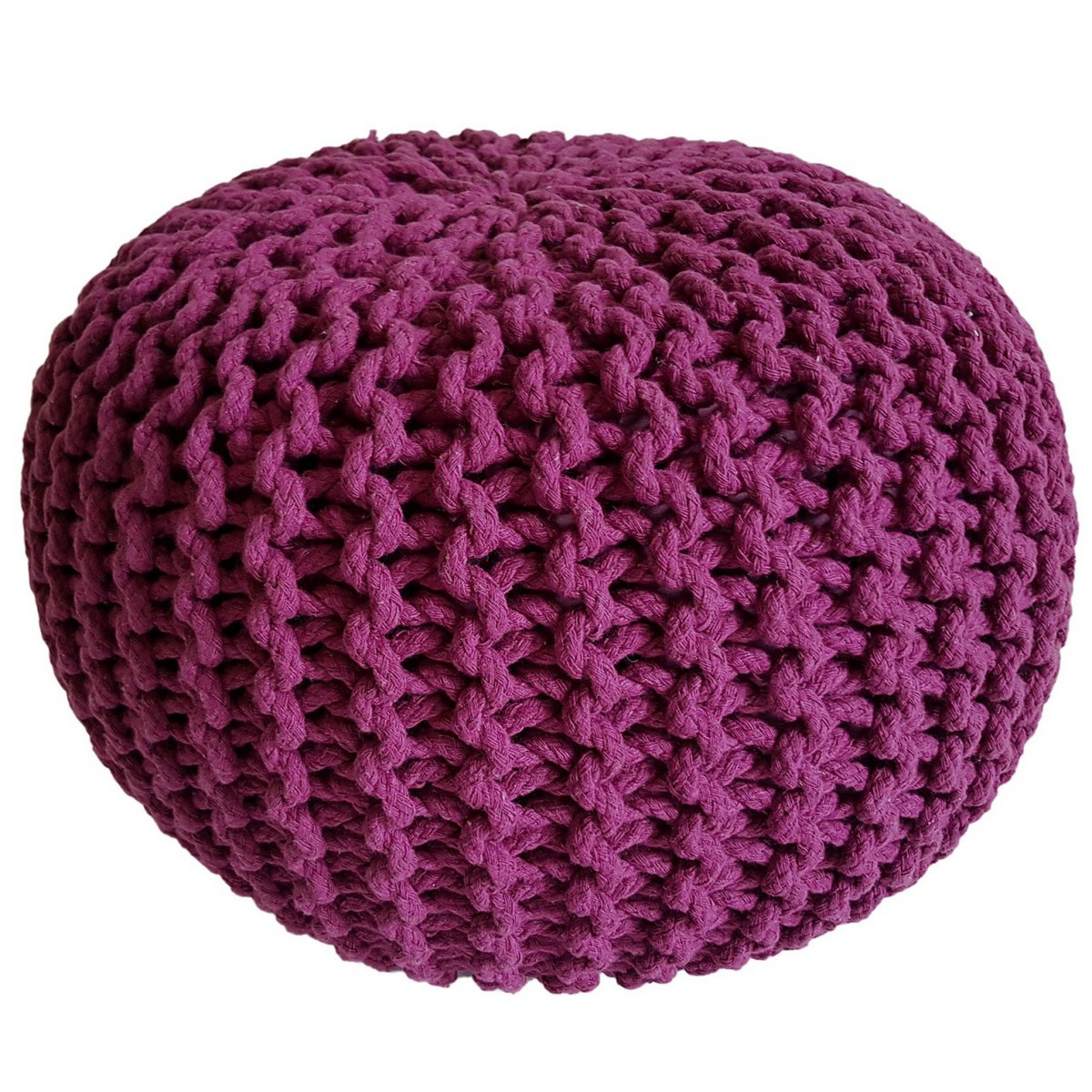 Brei -ontlasting pouf Ø 45 H 30 cm cm stoel pouf breien vloer kussen