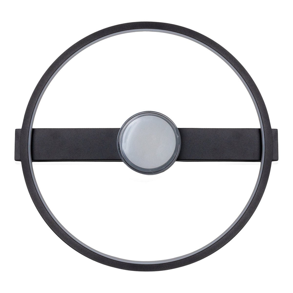 LED -plafondlicht "CIMO" gemaakt van zwart metaal en plastic, 40 cm lang, dimbaar door wandschakelaar