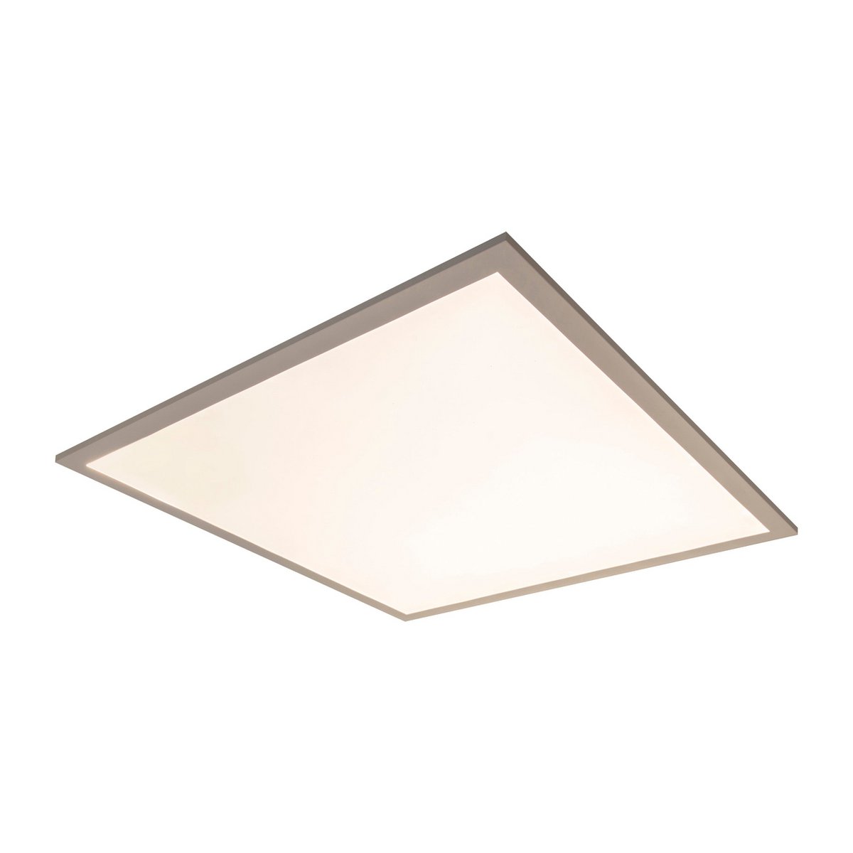 LED -paneel plafondlamp "Nico", functionele metalen plafondlamp en plastic in het wit, met vaste LED's en vele functies, ideaal voor kantoor, oefening of workshop, ca. 59,5 x 59,5 cm