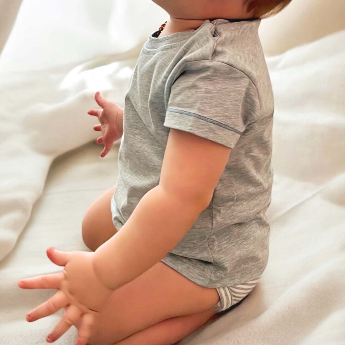 OrganicEra Biologisch Baby S/S T-shirt Body, Aqua