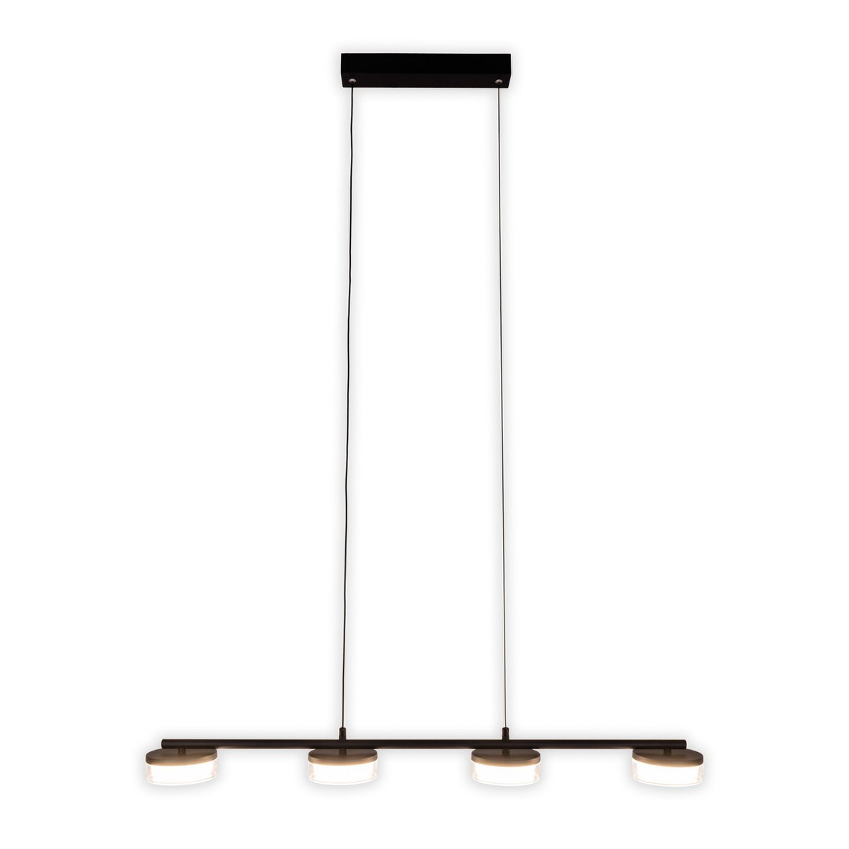 LED hanger lamp "CIMO" gemaakt van metaal en plastic in zwart, met geïntegreerde LED, lengte 96 cm